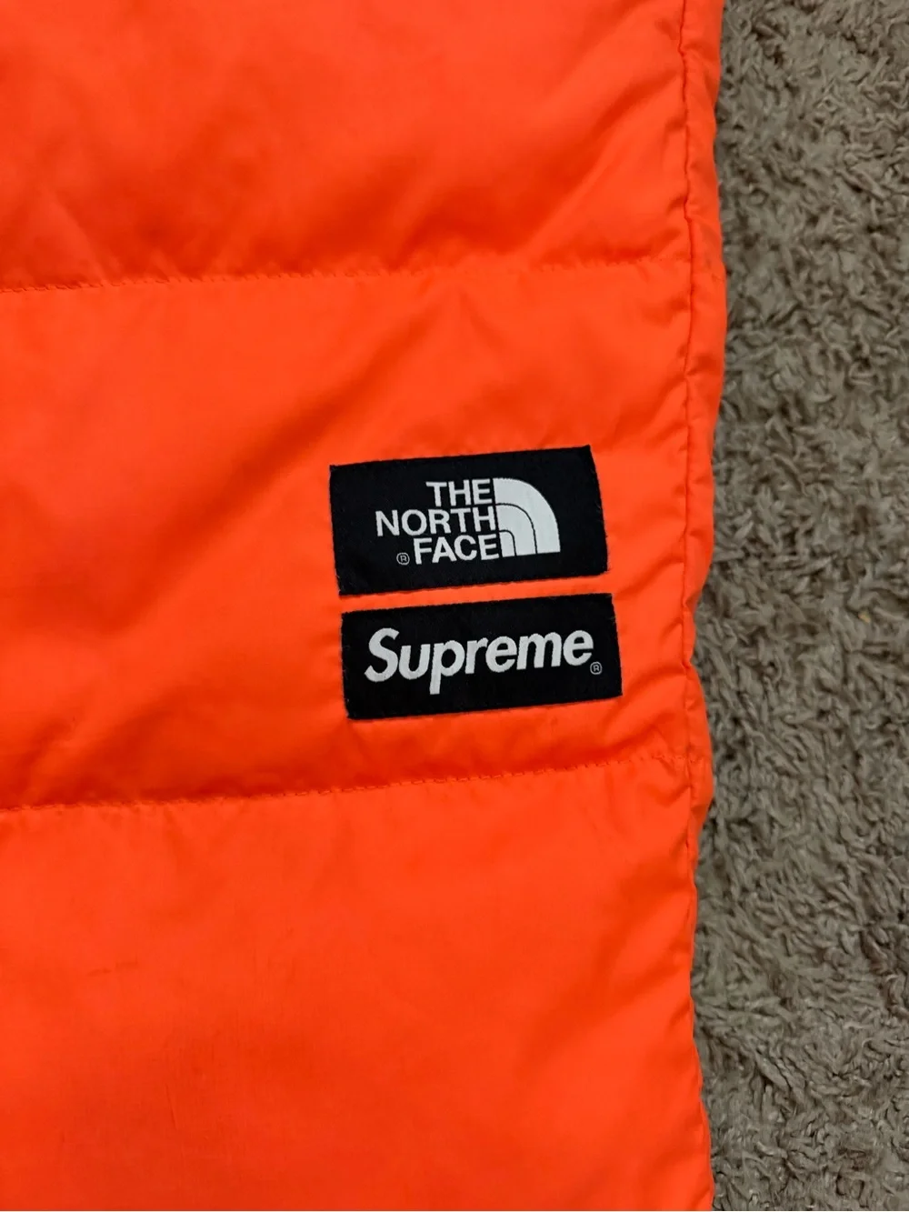 The Supreme North Face Bright Orange Insulated Joggers